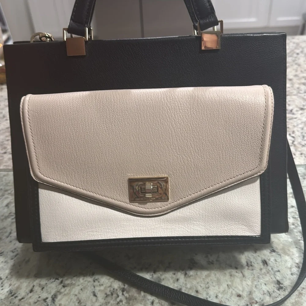 Kate Spade Color Block Satchel storybook lining